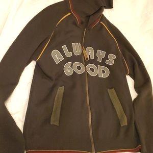 Hooded zip up sweater